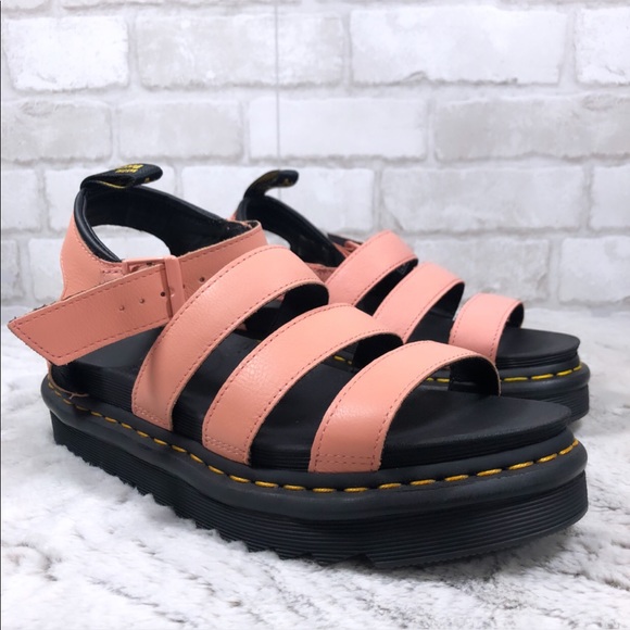 Chunky Gladiator Style Salmon Color Blaire Sandals - Picture 2 of 8